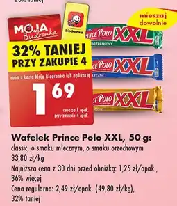 Biedronka Wafelek orzechowy Prince Polo Xxl oferta