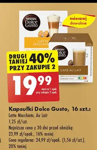 Biedronka Kawa cafe au lait Nescafe Dolce Gusto oferta