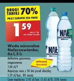 Biedronka Woda delikatnie gazowana Nałęczowianka oferta