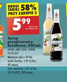 Biedronka Syrop układ oddechowy pędy sosny Excellence oferta