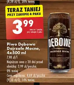 Biedronka Piwo Dębowe Mocne oferta