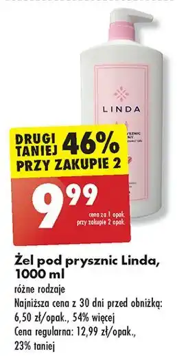 Biedronka Żel pod prysznic micelarny rhubarb Linda oferta