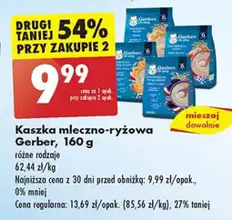 Biedronka Kaszka bezmleczna ryżowa banan malina Gerber Natural For Baby oferta