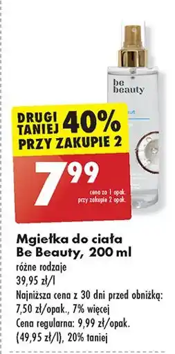 Biedronka Mgiełka do ciała coconut Be Beauty Care oferta