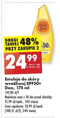 Emulsja ochronna dla skóry wrażliwej spf 50+ Dax Sun