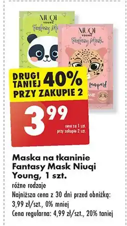 Biedronka Maseczka na tkaninie słodka pandziula Niuqi Fantasy Mask oferta