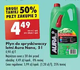 Biedronka Płyn do spryskiwaczy letni Aura Nano oferta