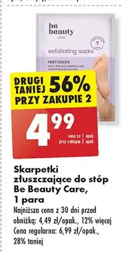 Biedronka Skarpetki złuszczające do stóp Be Beauty Care oferta