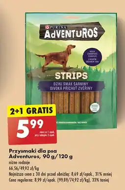Biedronka Strips o smaku sarniny Purina Adventuros oferta