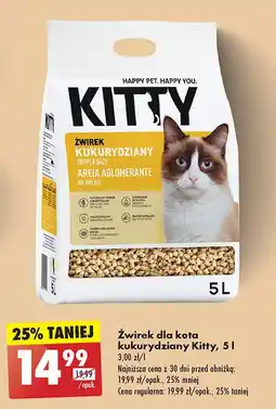 Biedronka Żwirek kukurydziany Kitty oferta