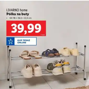 Lidl Półka na buty 64-118 x 36.5 22.5 cm Livarno Home oferta