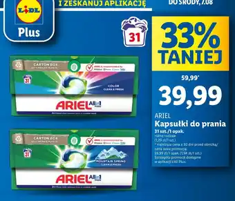 Lidl Kapsułki do prania mountain spring Ariel All In 1 oferta