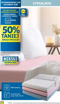 Lidl Prześcieradło jersey z gumką 90-100 x 200 cm Livarno Home oferta
