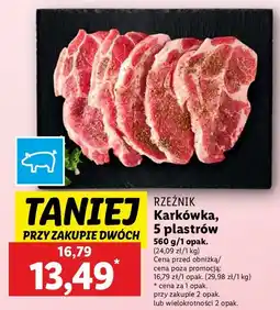 Lidl Karkówka wieprzowa bez kości w plastrach Rzeźnik Codzienna Dostawa oferta