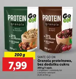 Lidl Granola brownie i wiśnia Sante Go On! Protein oferta