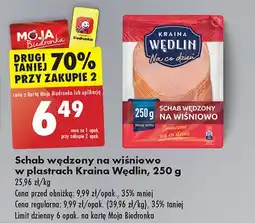 Biedronka Schab wędzony na wiśniowo KRAINA WĘDLIN NA CO DZIEŃ oferta