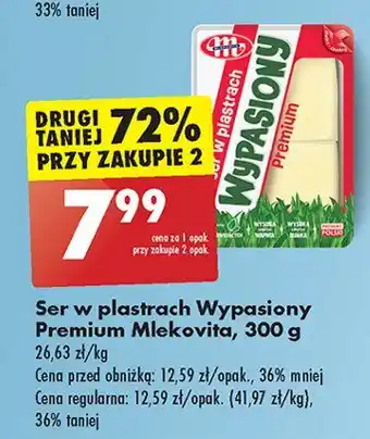 Biedronka Ser żółty premium plastry Mlekovita wypasiony oferta