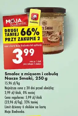 Biedronka Smalec z mięsem i cebulą Nasze smaki oferta