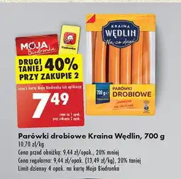 Biedronka Parówki drobiowe Kraina wędlin oferta