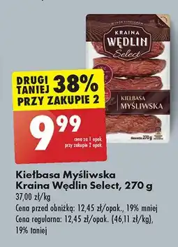 Biedronka Kiełbasa myśliwska Kraina wędlin select oferta