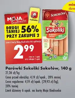 Biedronka Parówki Sokołów sokoliki oferta