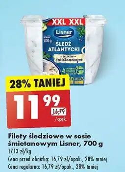 Biedronka Filety śledziowe w sosie śmietanowym Lisner oferta