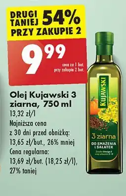 Biedronka Olej z lnem oraz pestakami dyni Kujawski 3 ziarna Kujawski kruszwica oferta