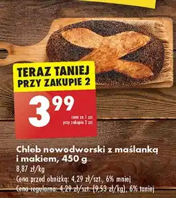 Biedronka Chleb nowodworski z maślanką oferta