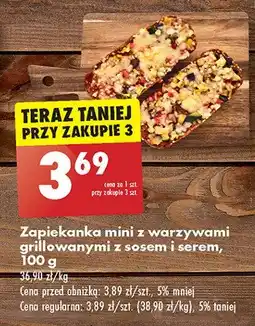 Biedronka Zapiekanka mini z warzywami grillowanymi z sosem i serem oferta