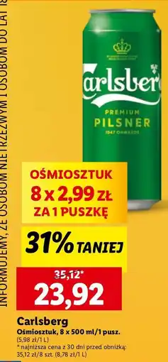 Lidl Piwo Carlsberg Export Premium Pilsner oferta