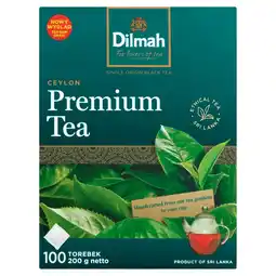 Carrefour Dilmah Ceylon Premium Tea Klasyczna czarna herbata 200 g (100 x 2 g) oferta