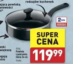 ALDI TEFAL Patelnia z pokrywką Inicio 24 cm oferta