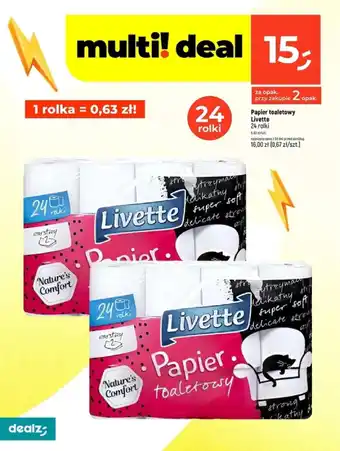 Dealz Papier toaletowy Livette 24 rolki oferta