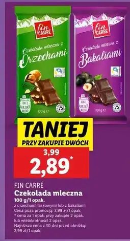 Lidl Czekolada z bakaliami Fin carre oferta