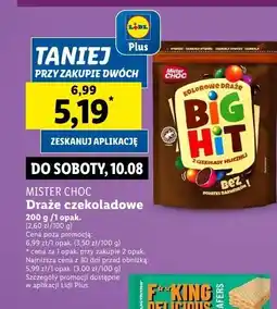 Lidl Draże big hit choco Mister choc oferta