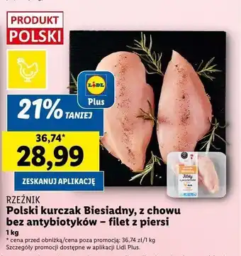 Lidl Kurczak biesiadny - filet z piersi Rzeźnik codzienna dostawa oferta