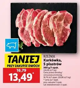 Lidl Karkówka wieprzowa bez kości w plastrach Rzeźnik codzienna dostawa oferta