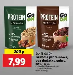 Lidl Granola brownie i wiśnia Sante go on! protein oferta