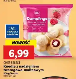 Lidl Knedle z nadzieniem twarogowo-malinowym Chef select oferta