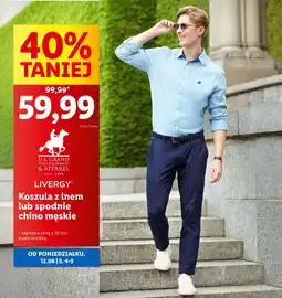 Lidl LIVERGY Koszula z lnem lub spodnie chino męskie oferta