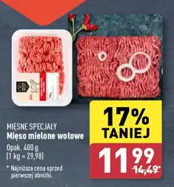 ALDI MIĘSNE SPECJAŁY Mięso mielone wołowe 400 g oferta
