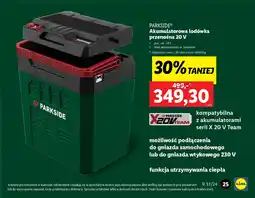Lidl PARKSIDE Akumulatorowa lodówka przenośna 20 V oferta