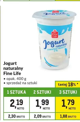 Makro Jogurt naturalny Fine life oferta