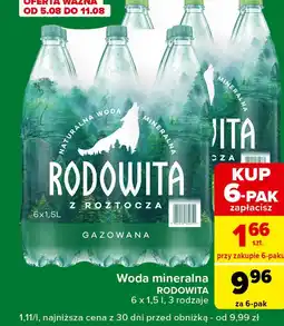 Carrefour Express Woda mineralna Rodowita oferta