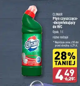 ALDI CLINAIR Płyn czyszcząco-dezynfekujący do WC 1 l oferta