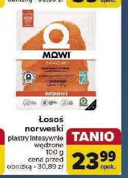 Carrefour Łosoś norweski wędzony w plastrach Mowi oferta