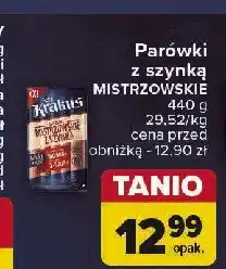 Carrefour Parówki mistrzowskie z szynką Krakus animex oferta