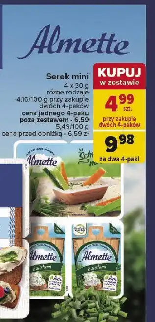 Carrefour Serek z ziołami Hochland almette oferta