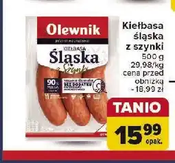Carrefour Kiełbasa śląska z szynki Olewnik oferta