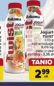 Carrefour Jogurt truskawkowy Bakoma twist oferta